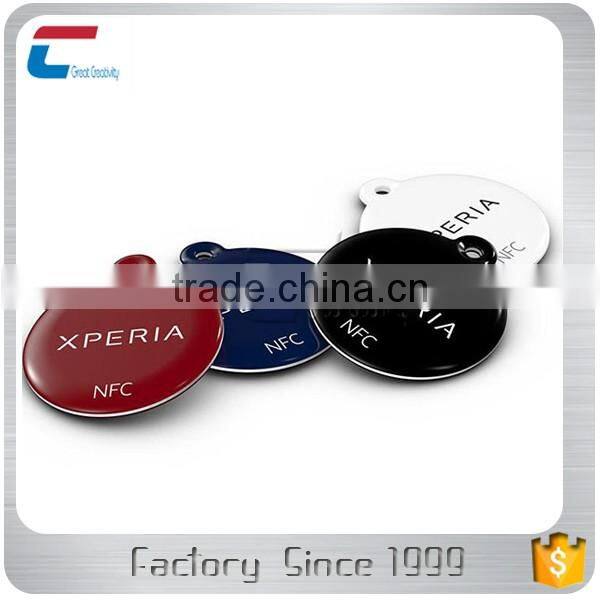 Latest product in China of passive NFC epoxy tag sticker 13.56mhz adhesive RFID tag