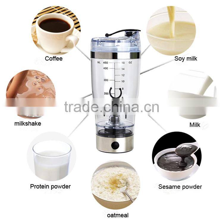 600ml Stainless Steel Electric Shaker bottle USB