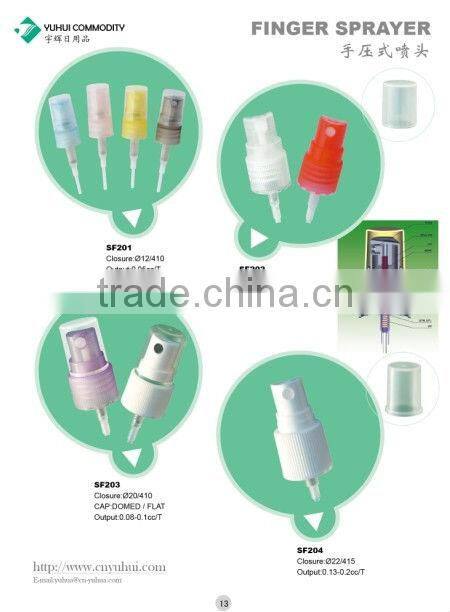 15mm snap on finger sprayer SF207 with high quality and competitive price