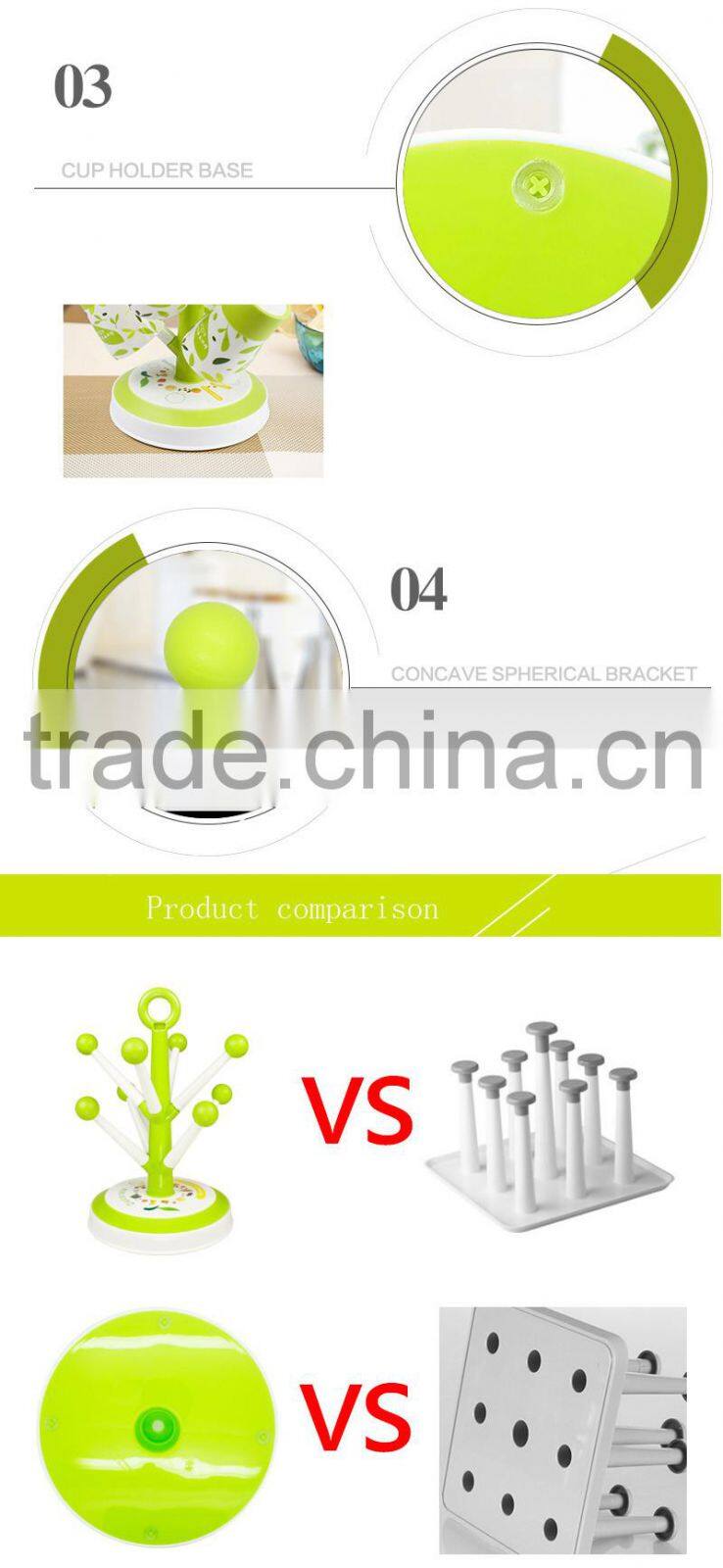 Mug Hooks Stand Tree organizer 8 pcs Racks Kitchen Cup Holder Coffee Tea Home Collection