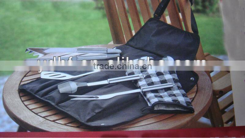 0400001 High quality stainless steel BBQ tool set of 4, barbecue cutlery set