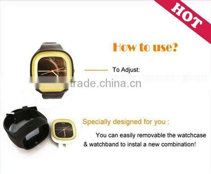 Top quality silicone jelly watch with led blinking light