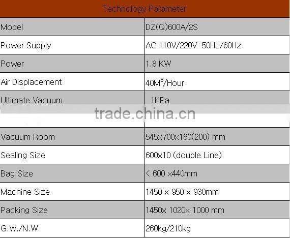 Double Chamber Vacuum Packing Machine