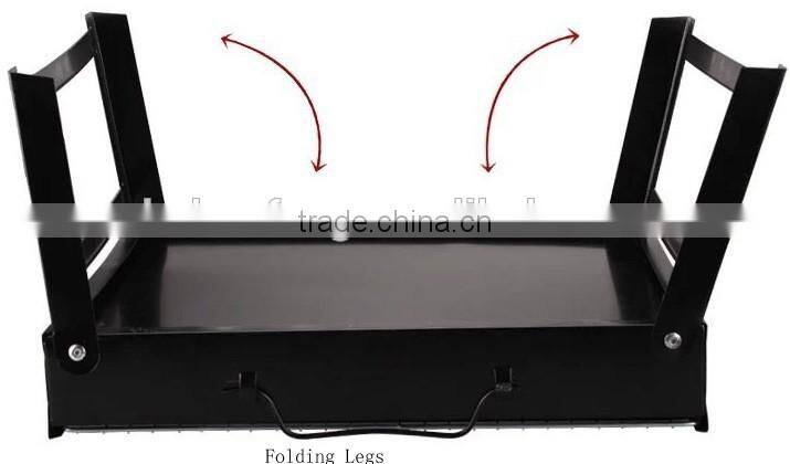 hand case shape folding portable bbq grill