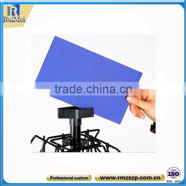 Metal free staning post card display stand