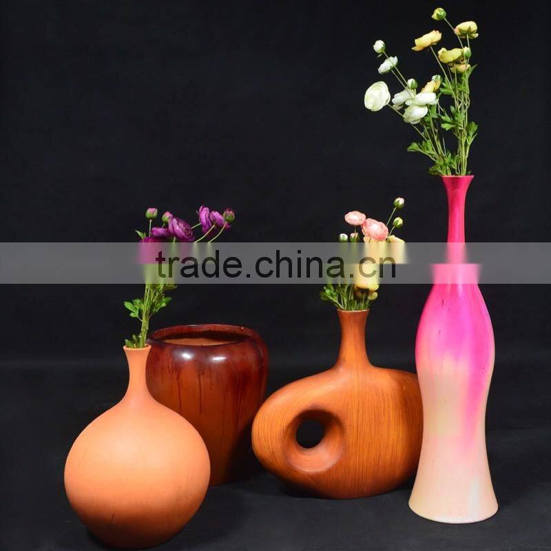 Modern home decoration head shape fiberglass flower vase