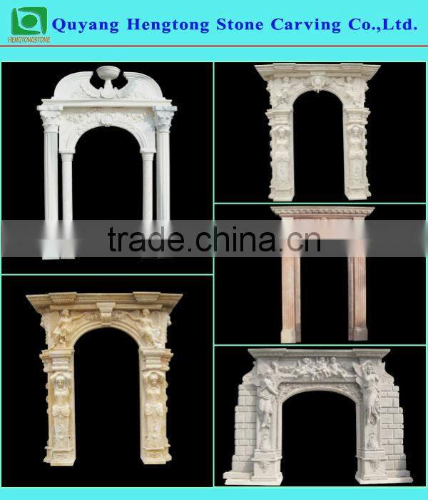 Mixed Stone Door Frame with Statues
