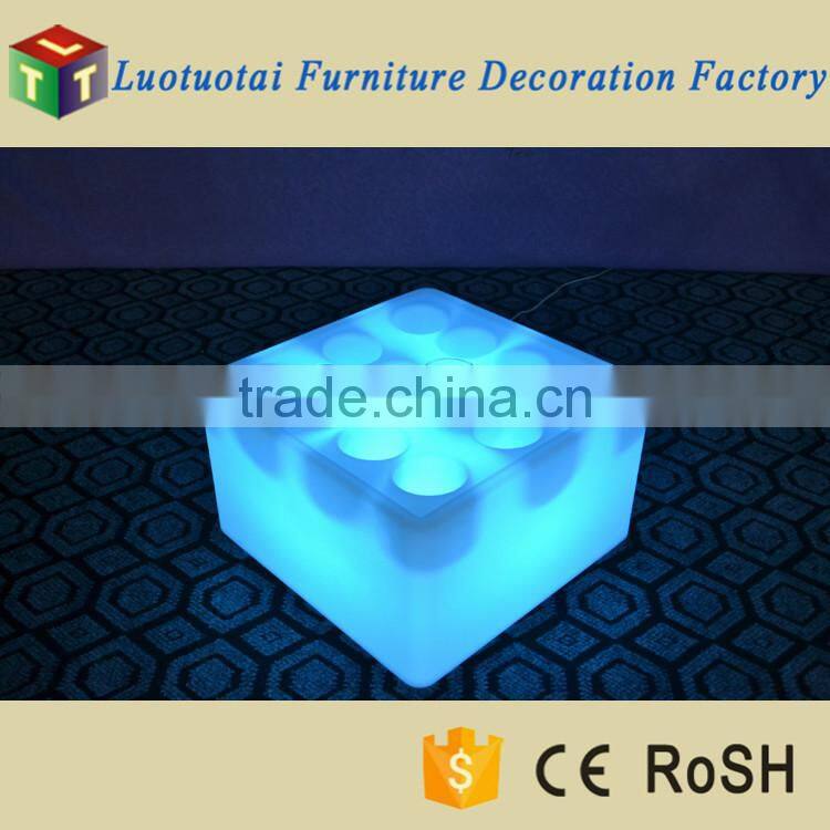 Waterproof outdoor use for swimming pool led wine tray with hole for bottles