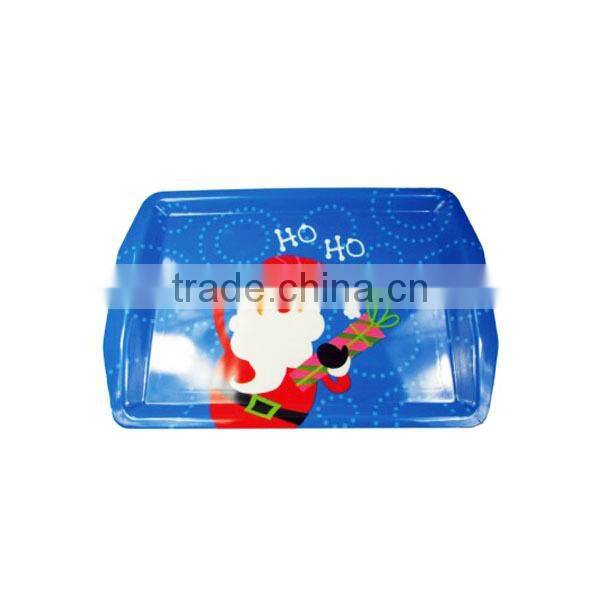 Plastic food serving tray rectangular