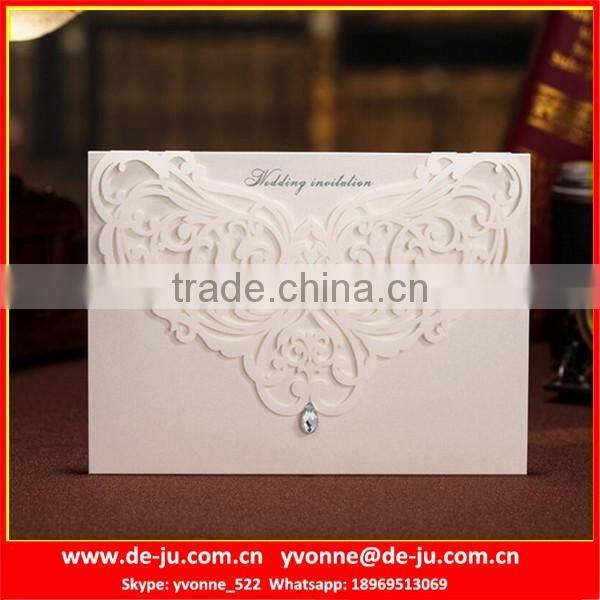 Red Laser Chinese Wedding Invitation Card