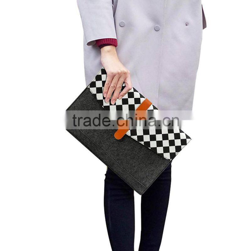 Beige wool felt clutch bag, elegant felt clutch for woman