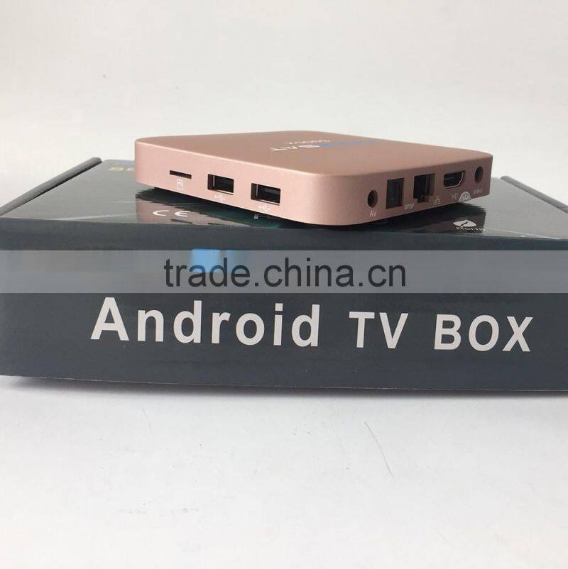 2016 Latest Android 6.0 Amlogic S905X Freesat 2GB+8GB Powerful Android TV Box Internet OTT TV Box For Wholesale
