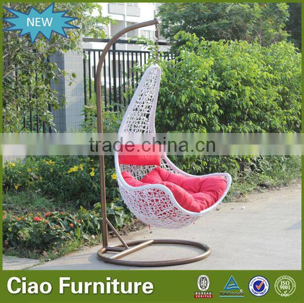 Maple Leaf Balcony Hanging Chair With Cushion