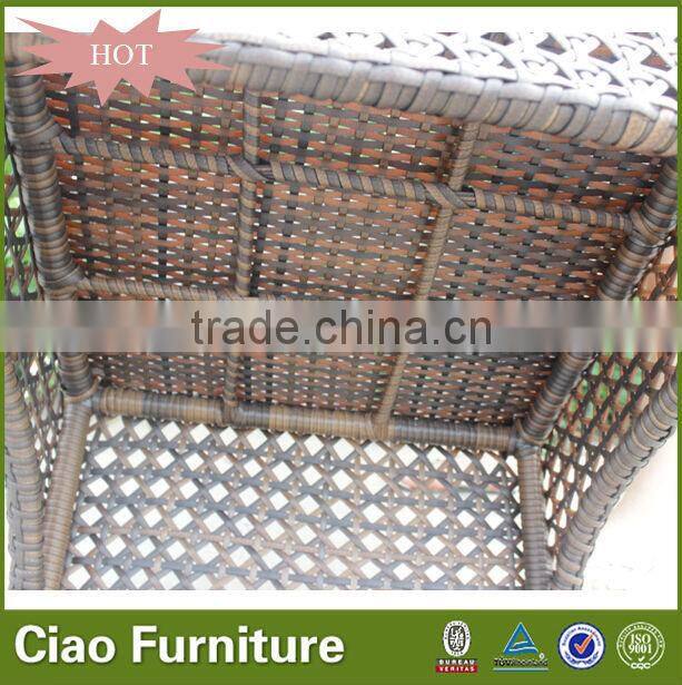 rattan high top table and chairs & coffee table