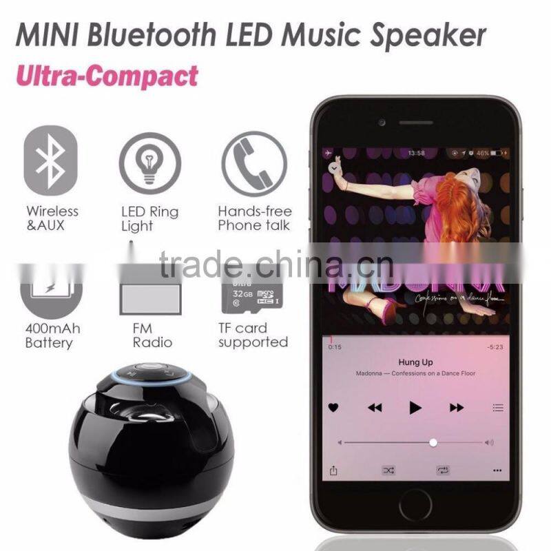 2017 New products mini portable bluetooth speakers with fm radio