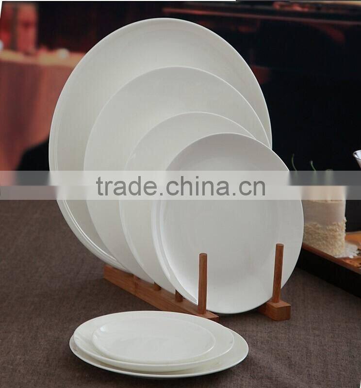 white fine porcelain ceramic dessert plate