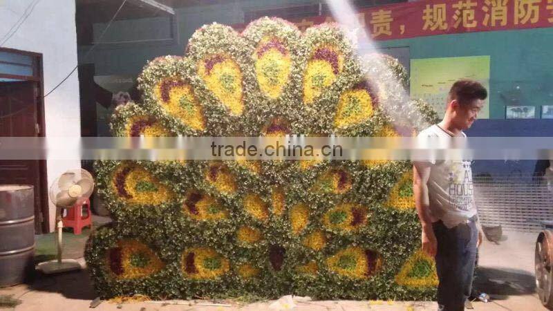 artificial plastic peacock for decoration fake garden green sculpture