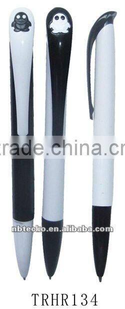 Promotional plastic ball point pen with halloween logo