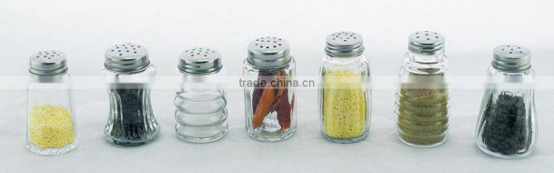 mini tiny glass spice packaging jar bottle and metal lids