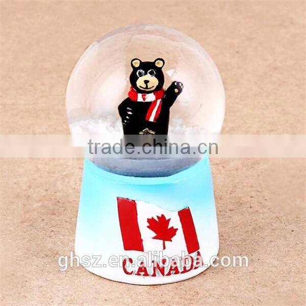 Custom Halloween theme antique building bat snow globe