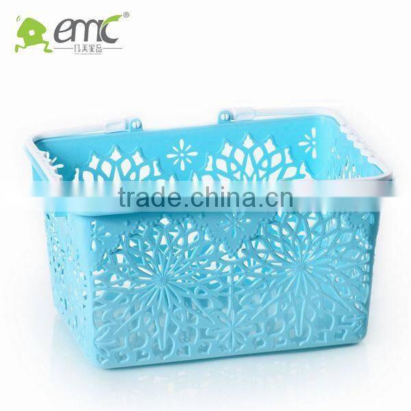 with two handles ,plastic bath basket