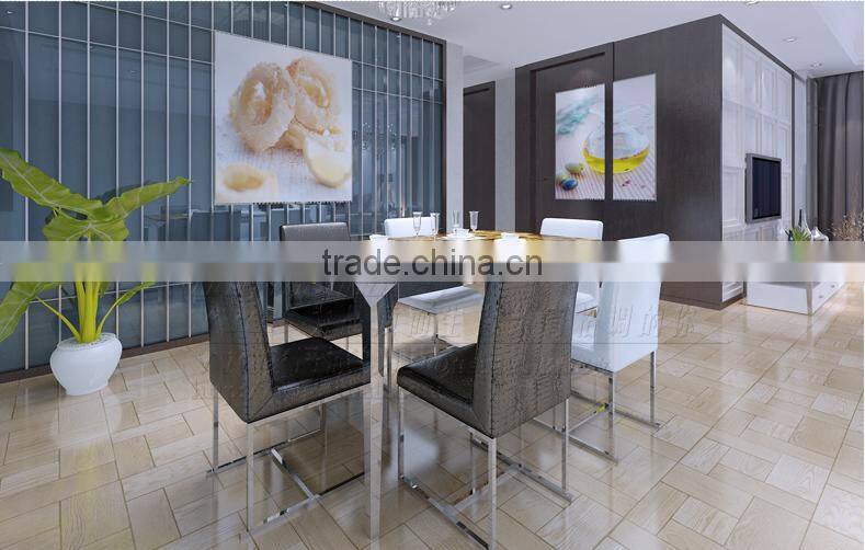 New model living room furniture,Stainless steel coffee table with tempered glass top