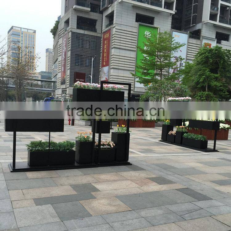 Fiberglass modern square planter