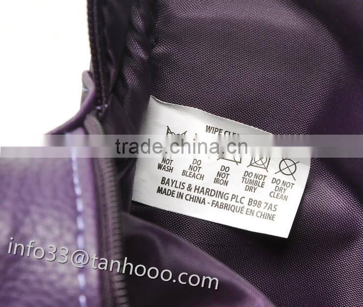 hot sell fashion ladies beautyful genuine leather make up bag with zipper