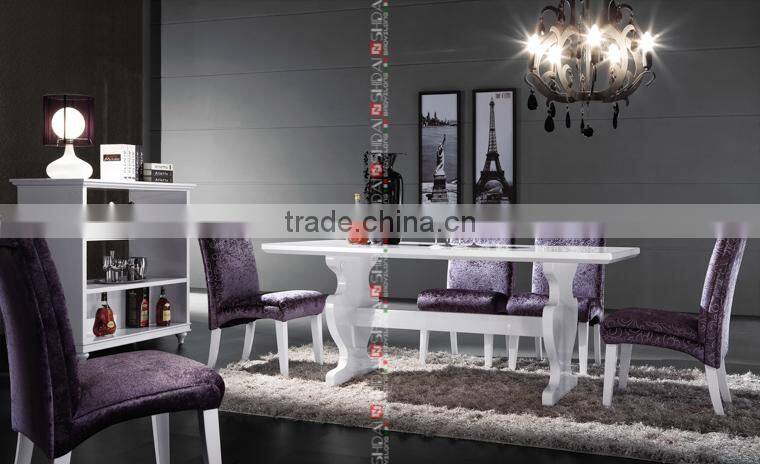 chippendale dining room furniture / mahogany wood dining table / 6 person dining table and chair A-29