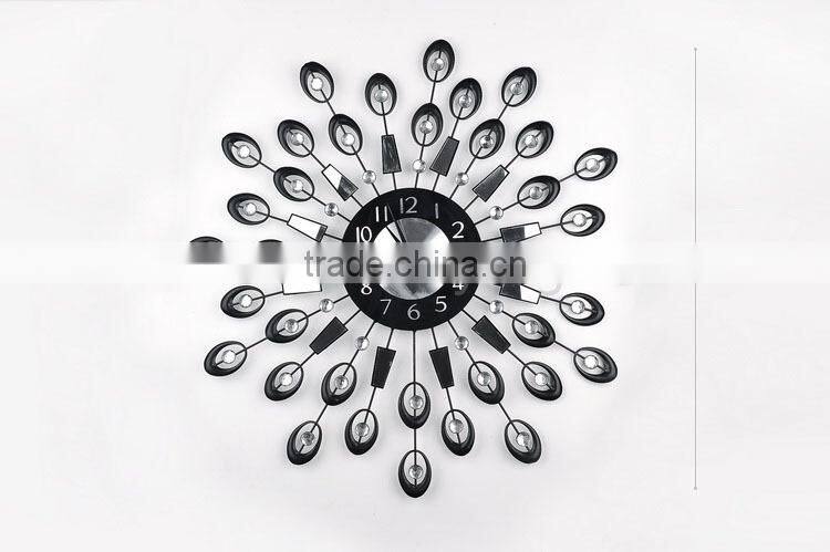 Metal wall digital clock with eye and mirror