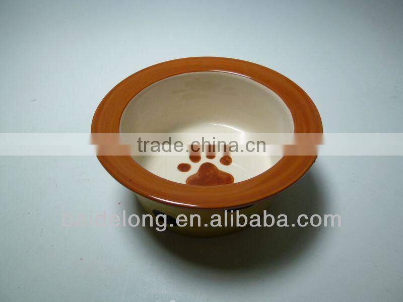 Ceramic Heart Shaped Pet Bowl