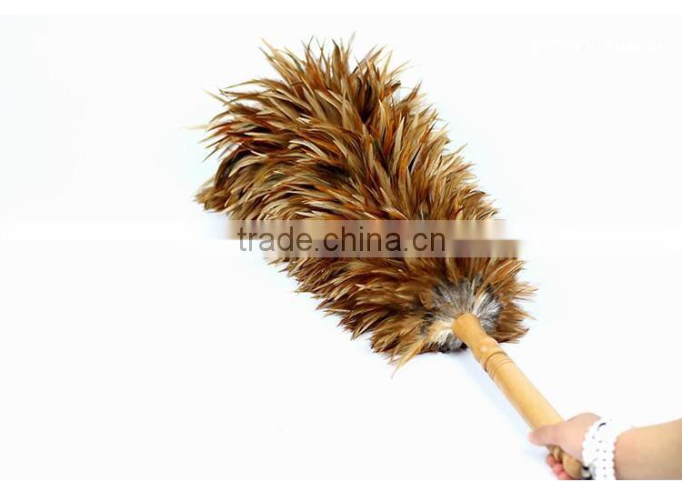 wood handle cock feather duster