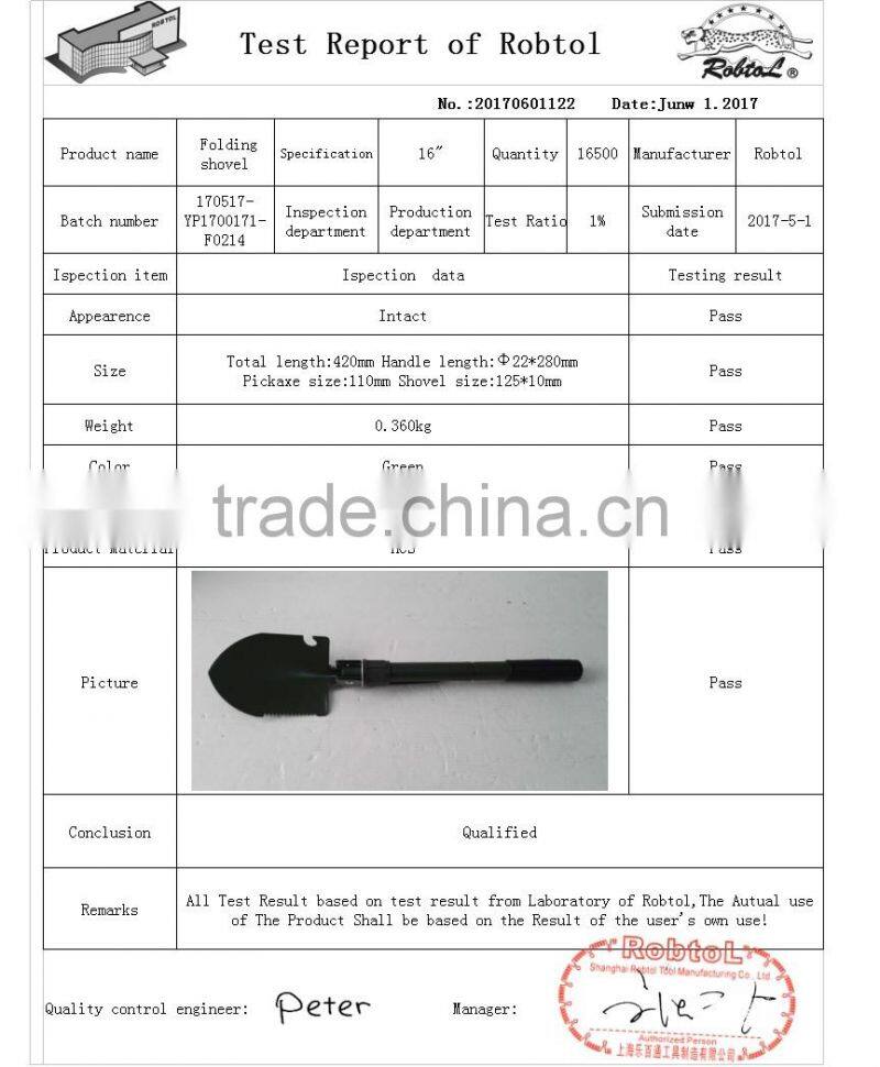 folding shovel spade military army multi function outdoor survival camping portable utility garden tool