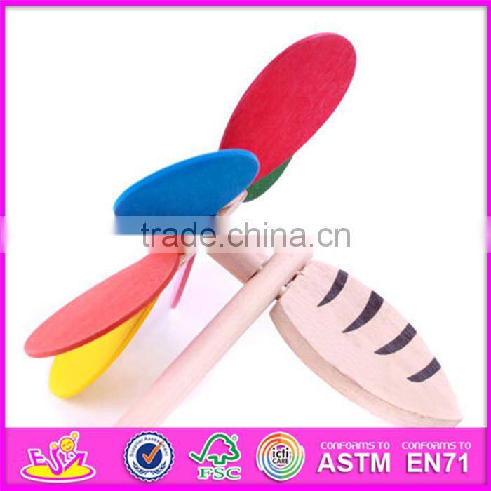 2016 top sale funny wooden baby windmill toy W01A090