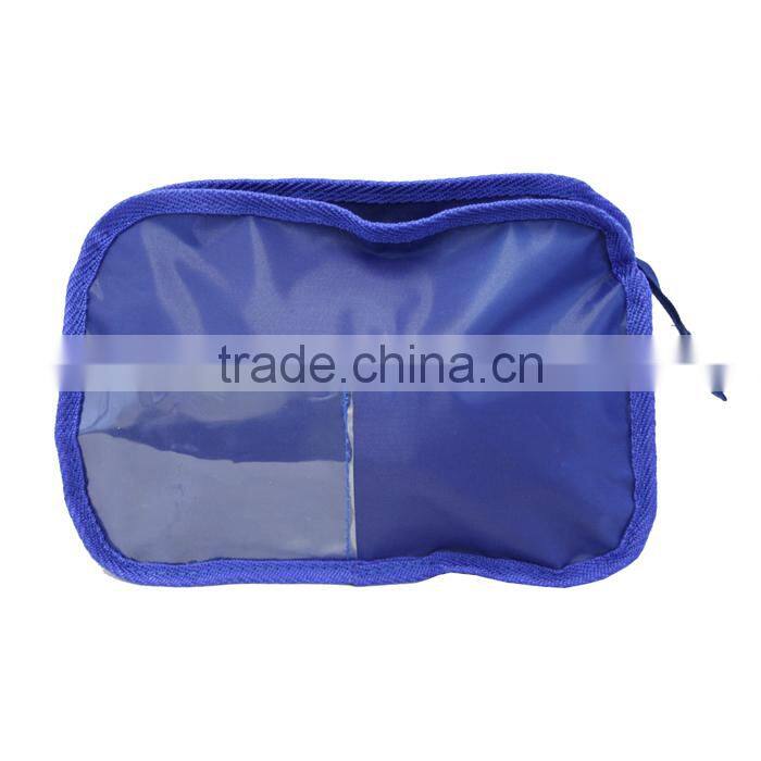 travel makeup vanity bag, foldable hanging cosmetic bag with ID Holder Back