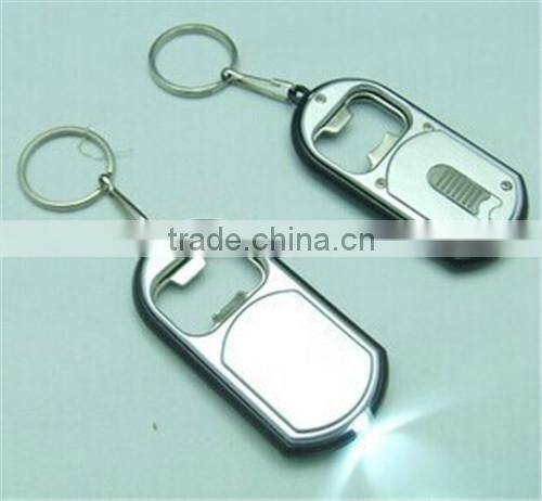 micro LED tool with bottle opener and keychain