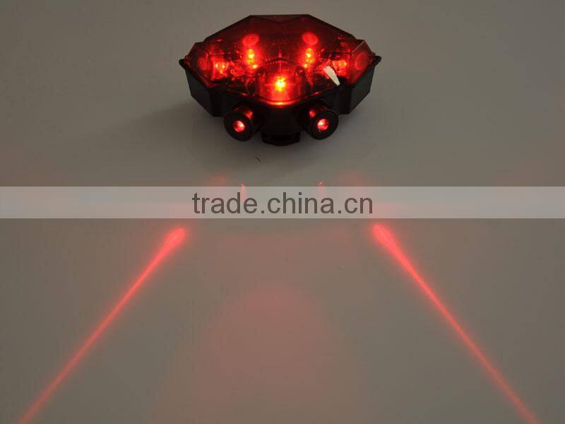 HONG HAO H-02 500mW Wavelength 625nm 2*AAA Bike light with Laser, Led bike bicycle rear lights