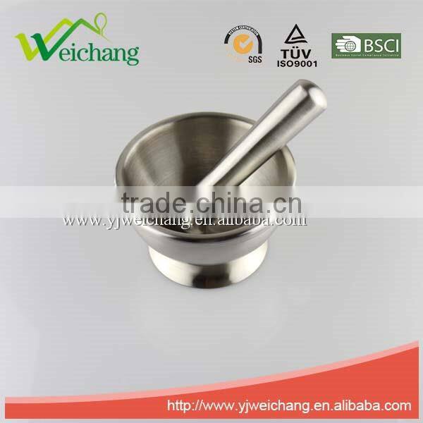 WCJ524 Premium Food safety Stainless Steel Kitchen tools MORTAR PESTLE SET