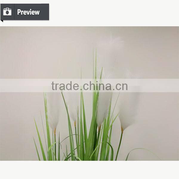 63 Inch Nature Look Artificial Grass Potted Onion Grass with Weed Fake Pots Plant