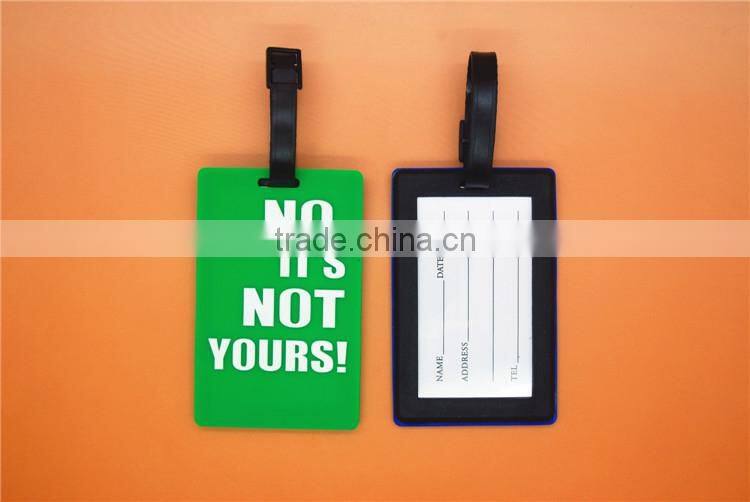 Customized pvc luggage tag promotional OEM silicone luggage tags for travel