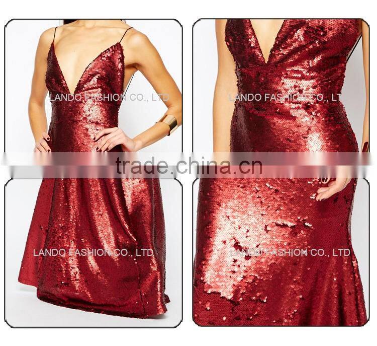 Wine red one piece girls party dresses pictures of latest gown sexy deep v floor touching evening dress