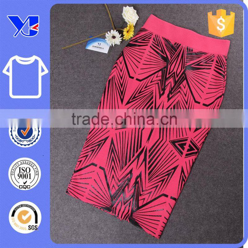 OEM Midi Beautiful Elegant Slim High Quality Patten Pencil Skirt
