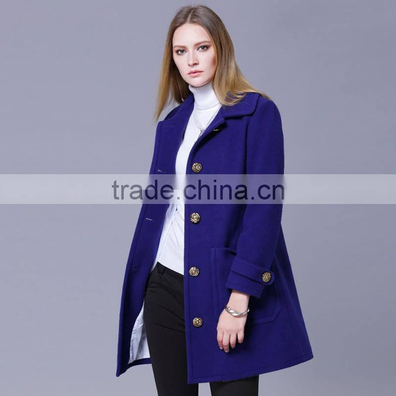 2016 Fashion Design Elegant Long Sleeve Outwear Winter Coats For Women
