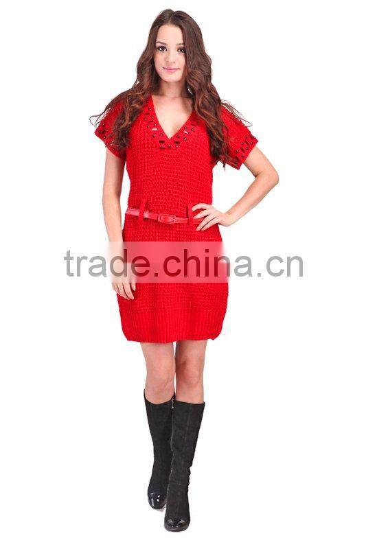 The pretty and charming Ladies'Fashion Sweater Dress