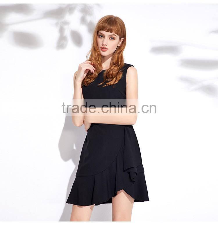 Maxnegio latest fashion formal red designer one piece ruffle hem party dress