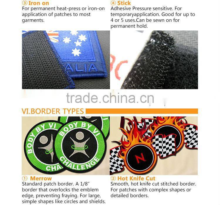 2017Custom Iron Patches Clothing Embroidered 3D Flower Embroidery Patch Manufacturers