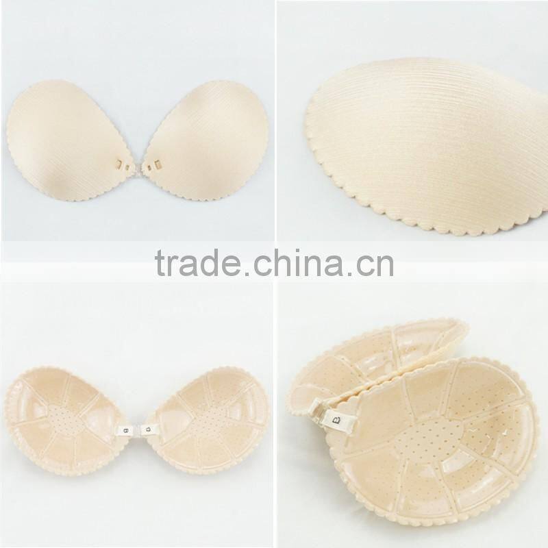 push up front closure breathable adhesive bra