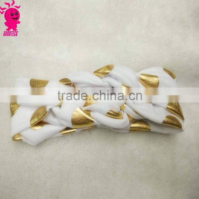 New Baby Headband Polka Dot Print knot tie headwrap Vintage Cotton Head Wrap Photo Prop stretchy Knot Girls Hair Accessories