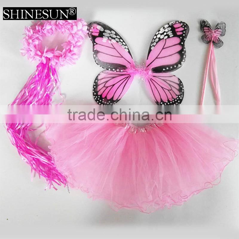 Wholesale Lovely Butterfly Fairy Wings Tutu Costume Sets