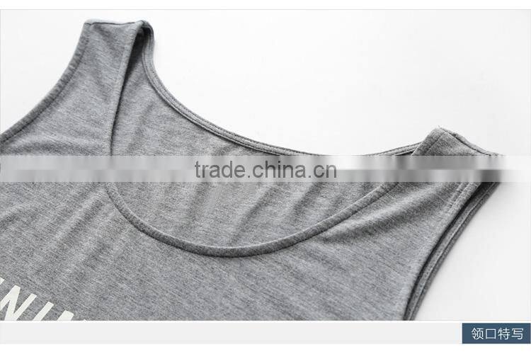 Custom blank grey loose dri fit women casual tank tops wholesale